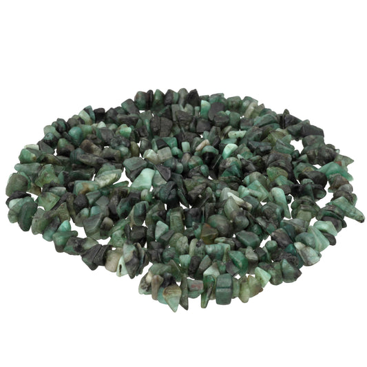 Emerald chip necklace | 90 cm