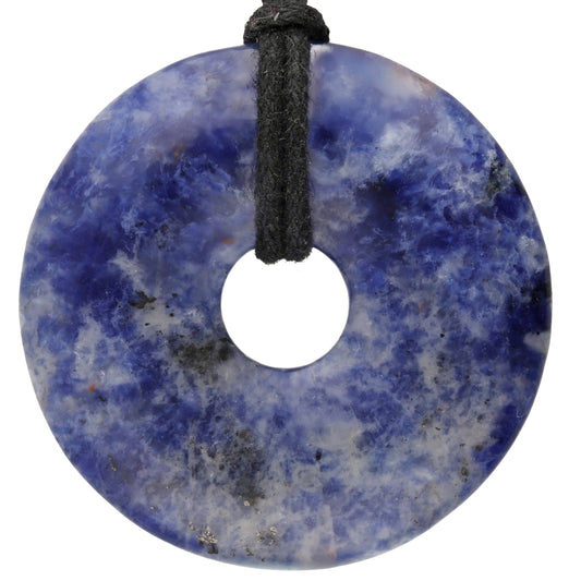 Sodalite Donut | 40 mm Pendant + Cotton Cord