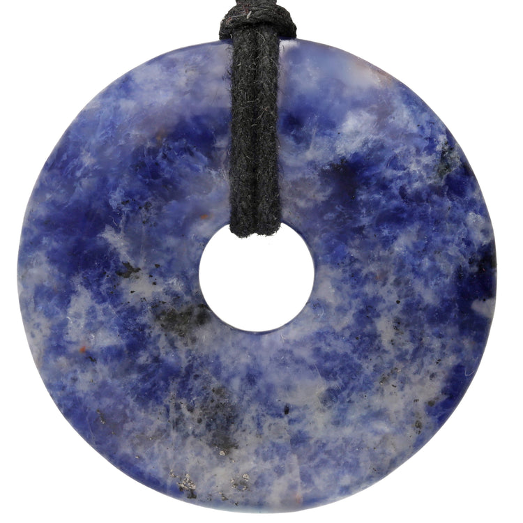 Sodalite Donut | 40 mm Pendant + Cotton Cord