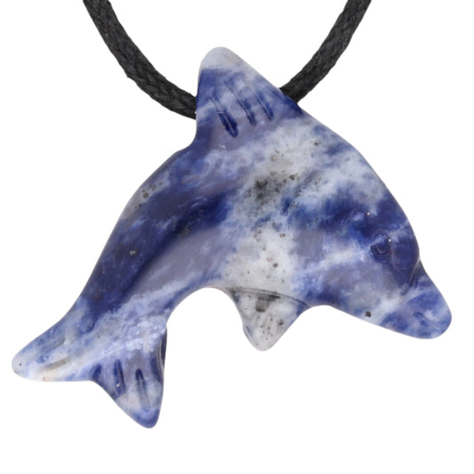 Sodalite dolphin pendant