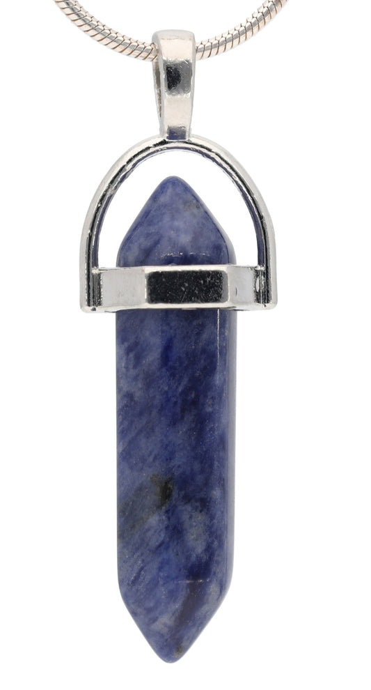 Sodalite | Double point, set | Silver-colored eyelet