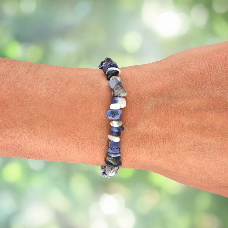 Sodalite chip bracelet