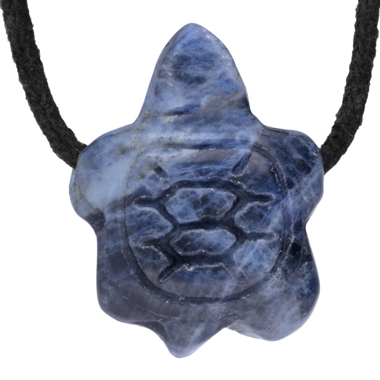 Sodalite turtle pendant