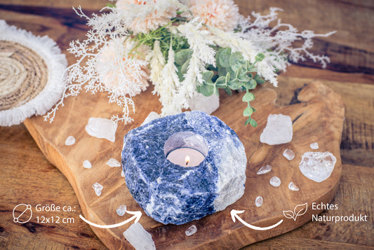 Sodalite tealight holder