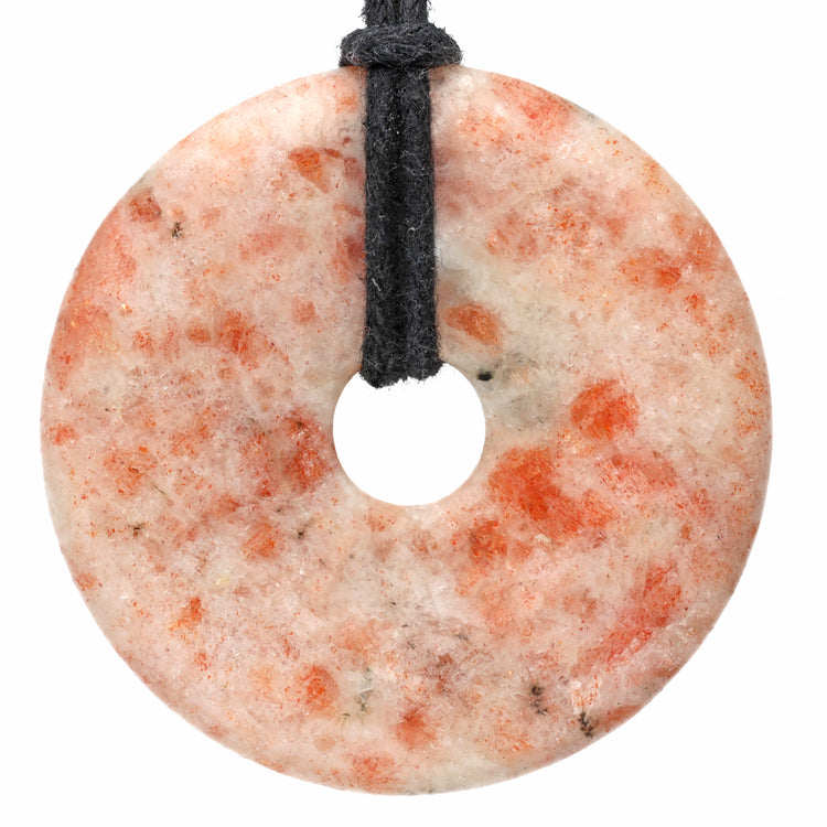 Sunstone Donut | 40 mm Pendant + Cotton Cord