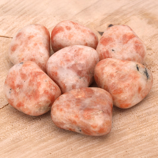 Sunstone tumbled stone