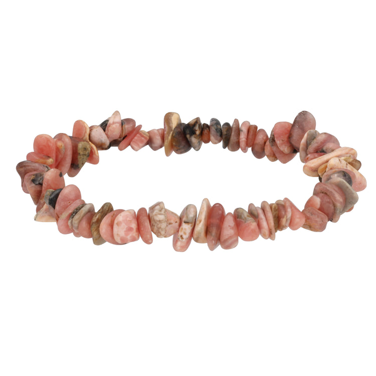 Rhodochrosite chip bracelet