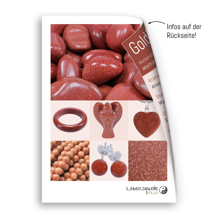 Goldstone | Double point, set | Silver-colored eyelet