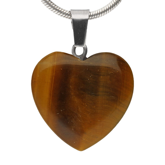 Tiger's eye heart pendant | 2x2 cm