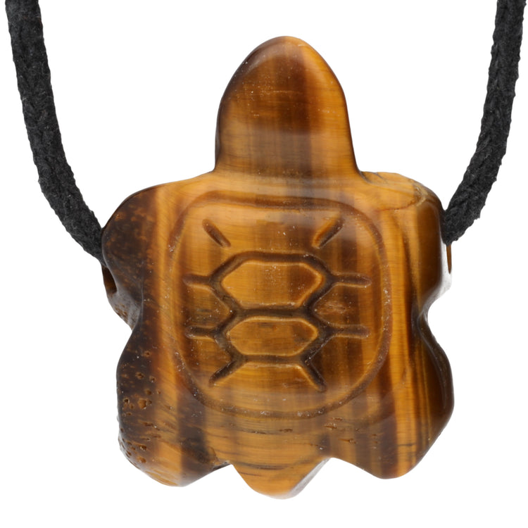 Tiger eye turtle pendant