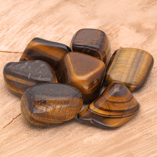 Tiger's eye tumbled stone