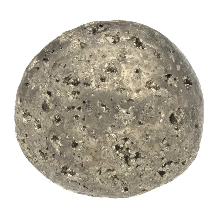 Pyrite tumbled stone