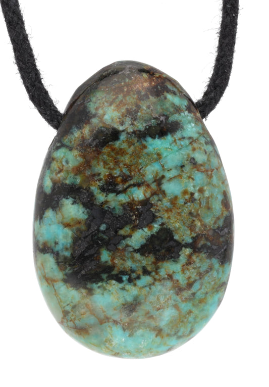 Turquoise, natural drop pendant
