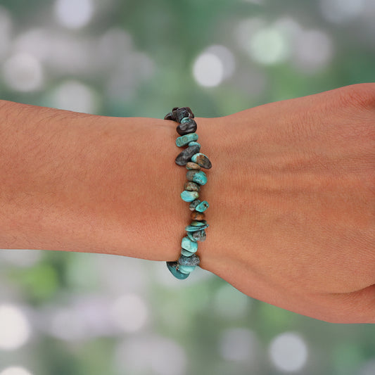 Turquoise, natural chip bracelet