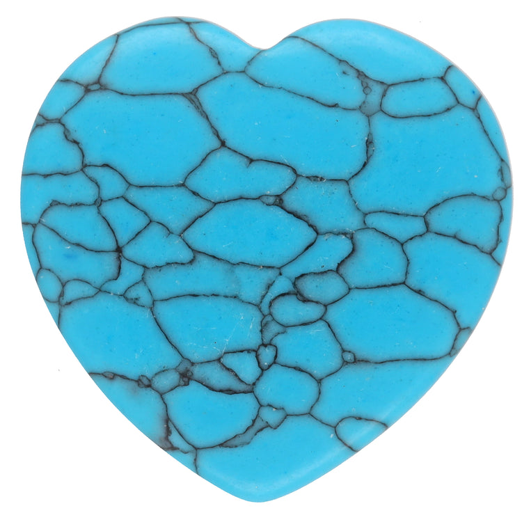 Turquoise (reconstructed) heart | Palm stone 2x2 cm