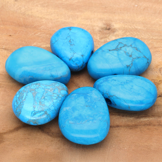 Turquoise (reconstructed) drop pendant