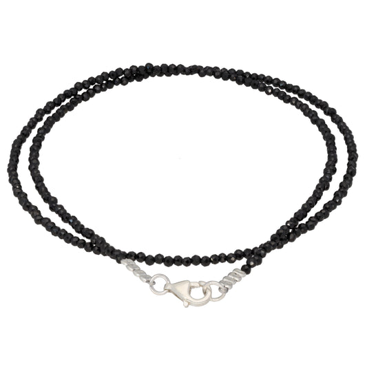 Emerald pearl necklace faceted | 45 cm + clasp