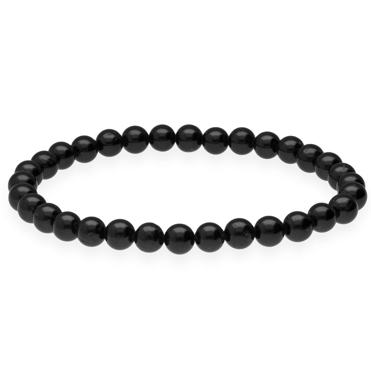 Tourmaline, black (Schörl) ball bracelet | 6mm