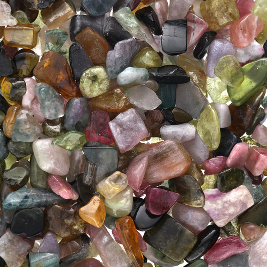 Tourmaline, colorful mini tumbled stones