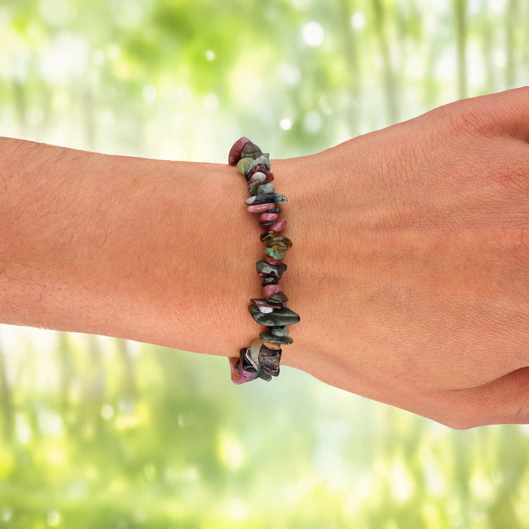 Tourmaline, colorful chip bracelet