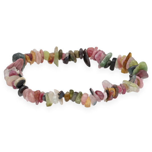 Tourmaline, colorful chip bracelet