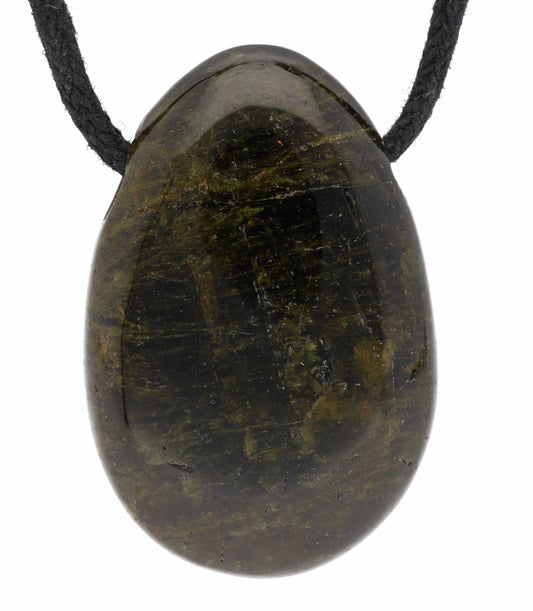 Tourmaline, green (Verdelite) drop pendant