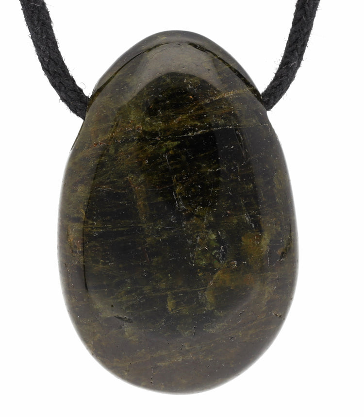 Tourmaline, green (Verdelite) drop pendant