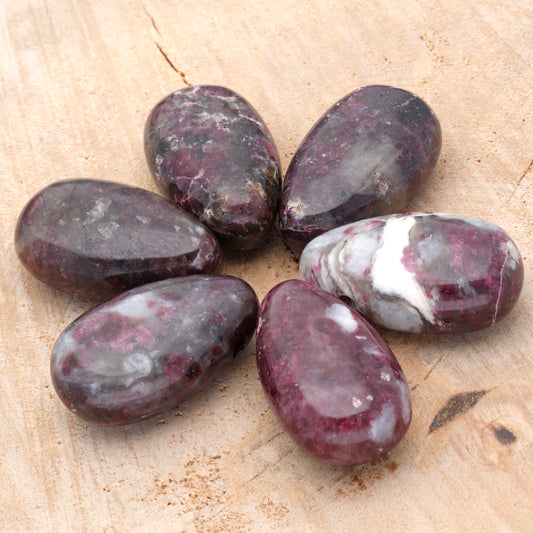 Tourmaline, red (Rubellite) drop pendant