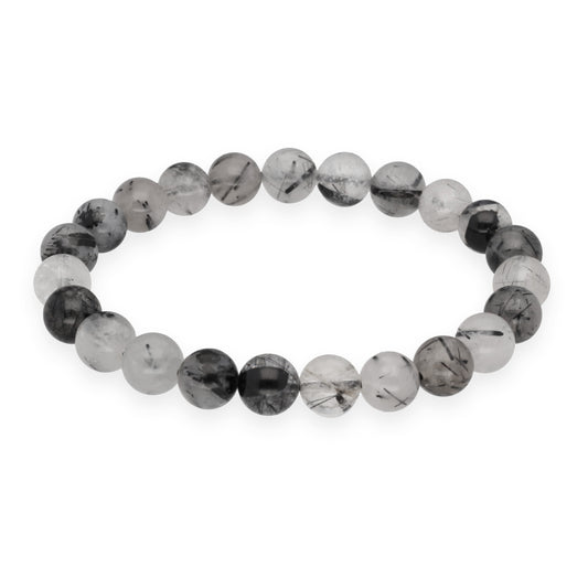Tourmaline quartz bead bracelet | 8 mm