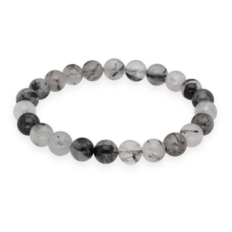 Tourmaline quartz bead bracelet | 8 mm