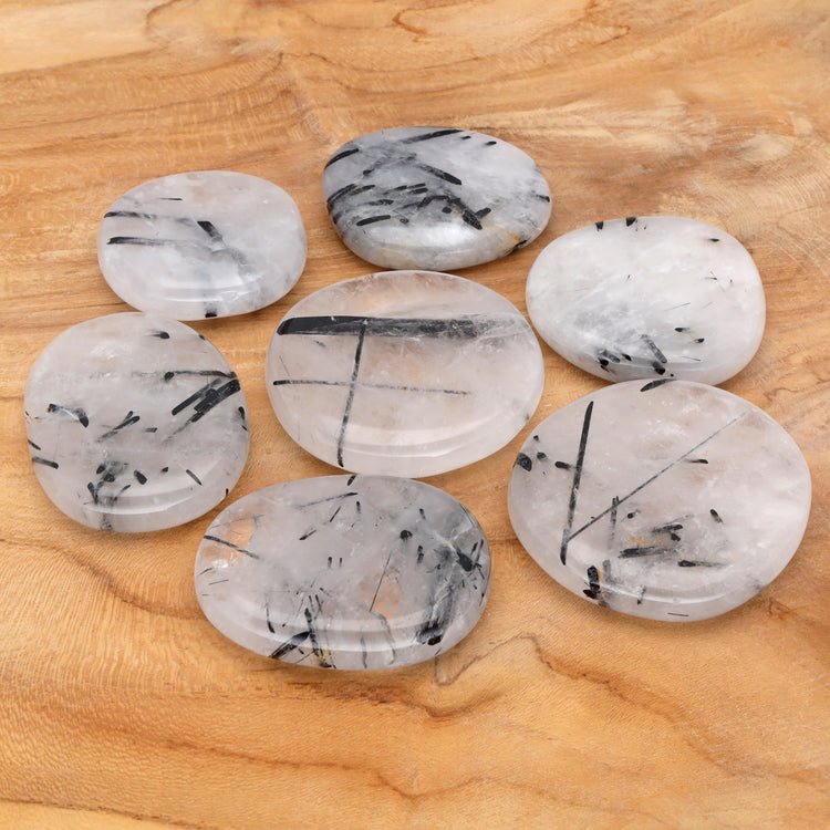 Tourmaline quartz disc stone