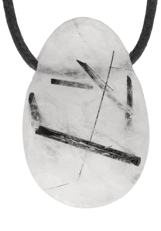 Tourmaline quartz drop pendant
