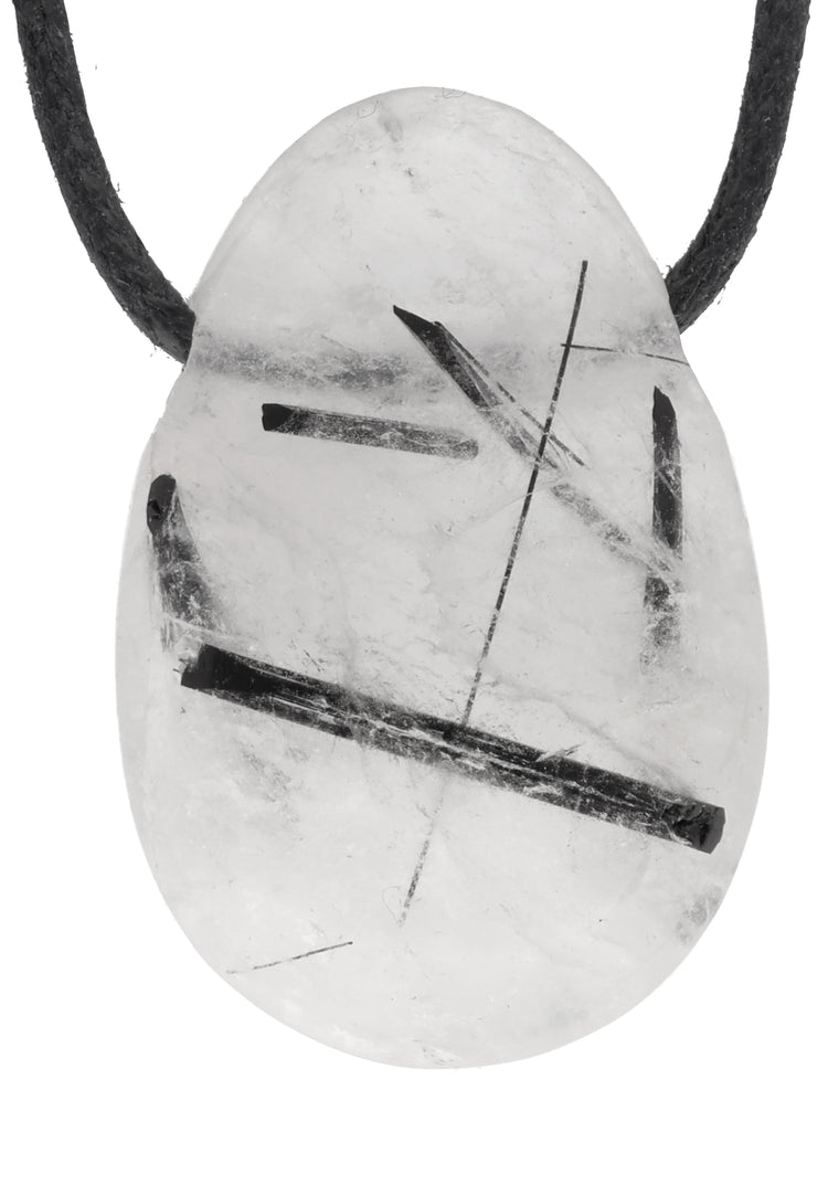 Tourmaline quartz drop pendant