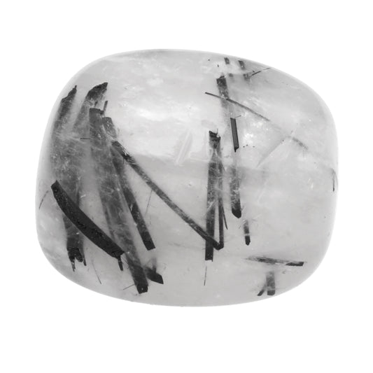 Tourmaline quartz tumbled stone