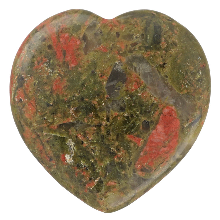 Unakite Heart | Hand flatterer 2x2 cm