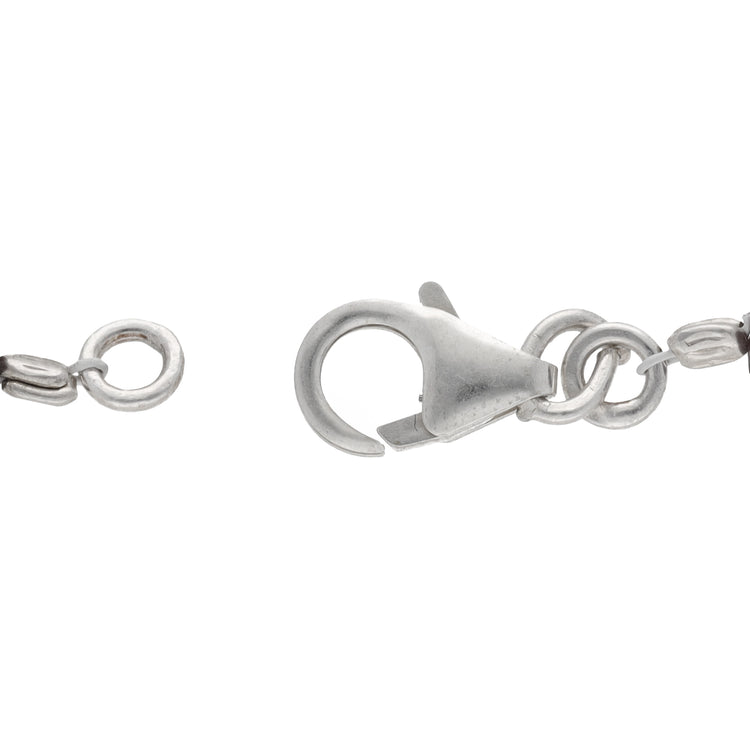 Chromdiopsid Perlenkette facettiert I 45cm I Hochwertige Edelsteinkette mit 925er Silber Verschluss