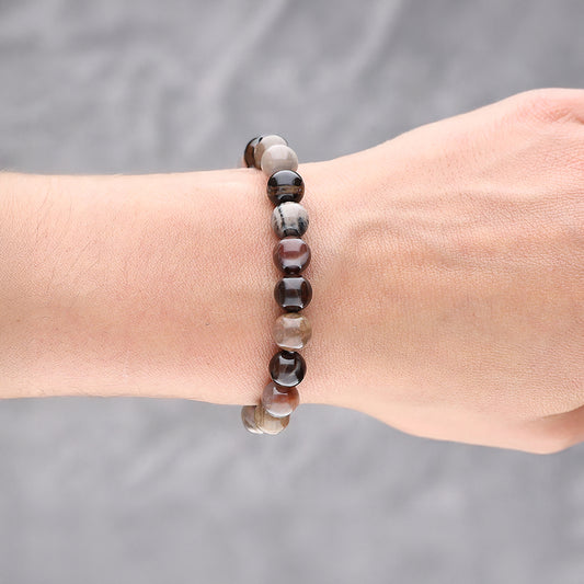 Petrified wood bead bracelet | 8 mm