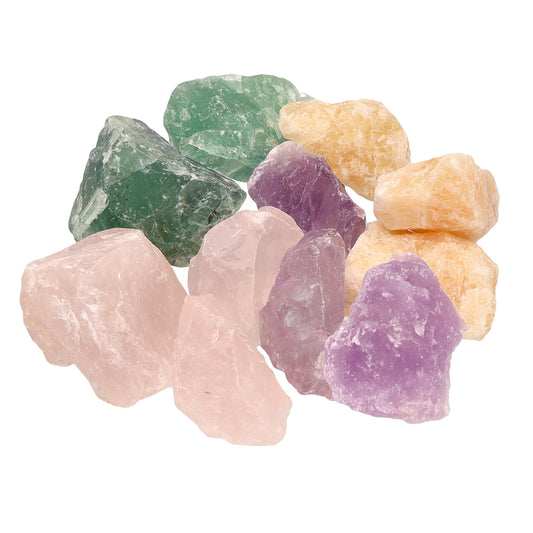 Water Stones "Restful Sleep" Mix | Orange Calcite + Rose Quartz + Fluorite + Amethyst