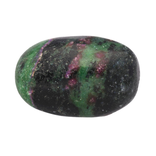Zoisite with Ruby Tumbled Stone