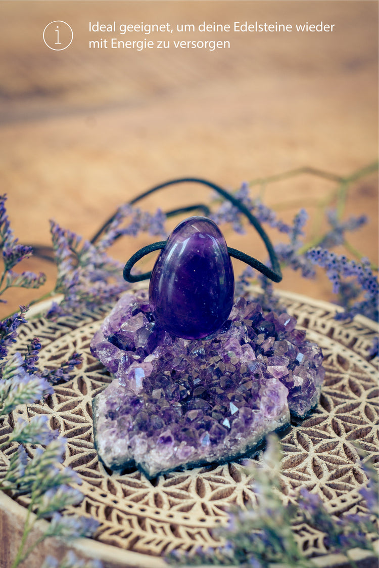 Amethyst Kristalle | 100% naturbelassene Drusenstücke | 3er Set