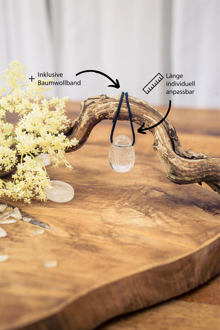 Bergkristall Tropfenanhänger