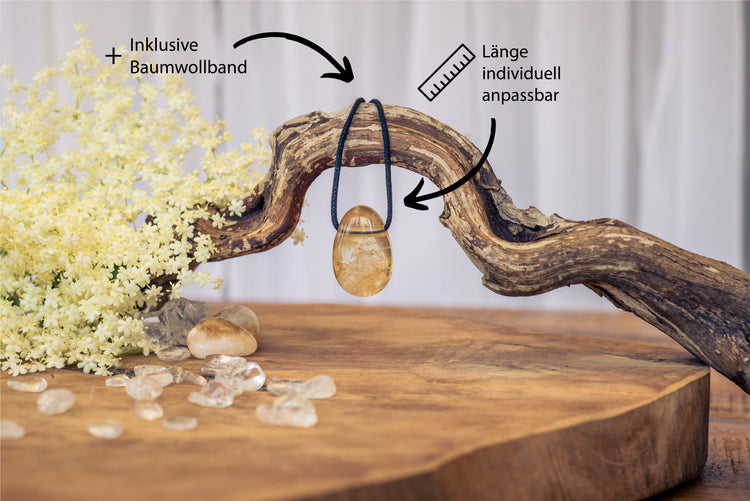 Citrine drop pendant