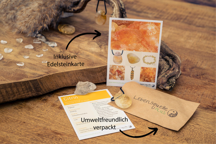 Citrine drop pendant