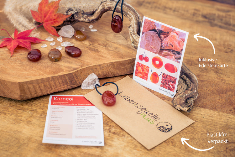 Carnelian drop pendant