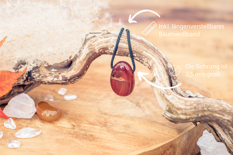 Carnelian drop pendant