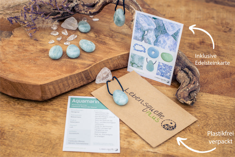 Aquamarine drop pendant