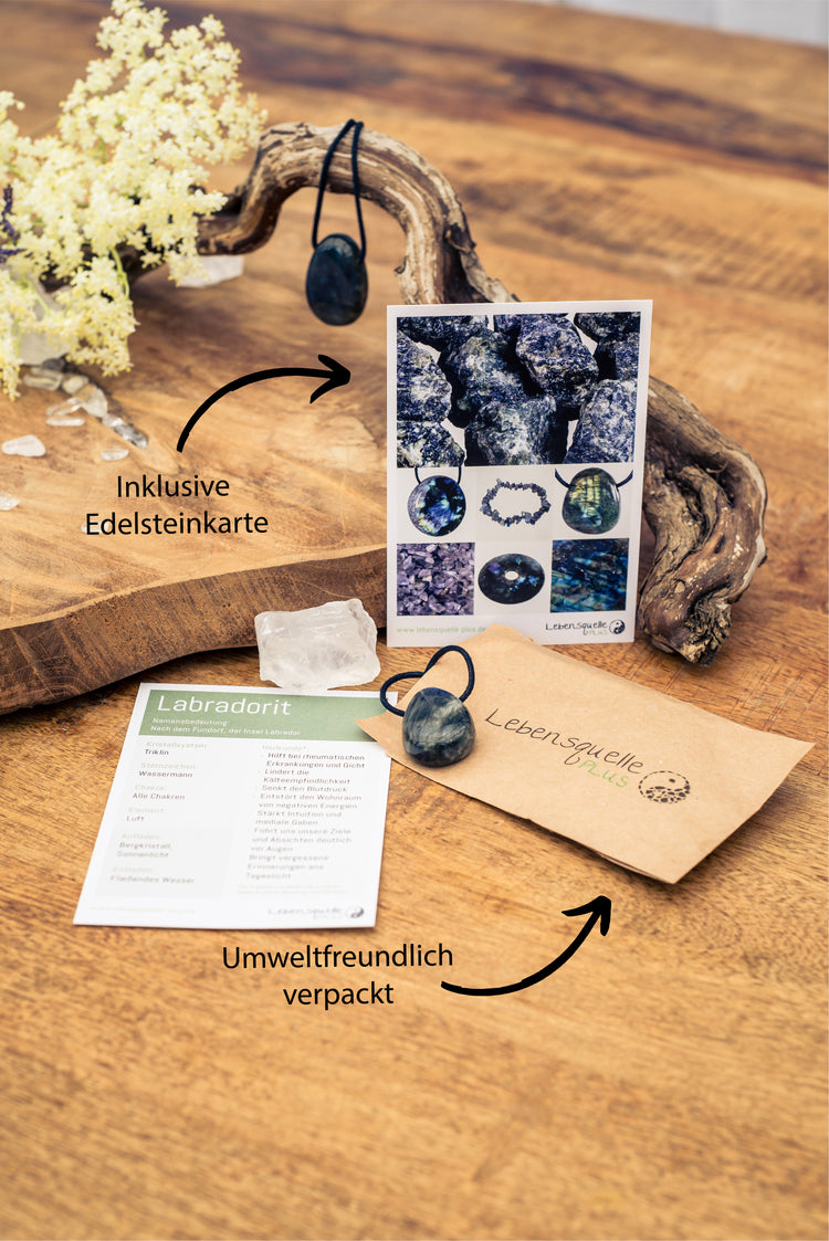 Labradorite drop pendant