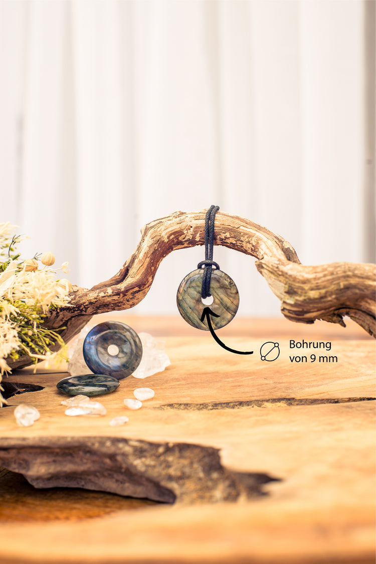 Labradorite Donut | 30mm pendant