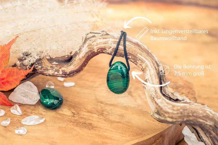 Malachite drop pendant