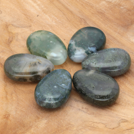 Moss agate drop pendant